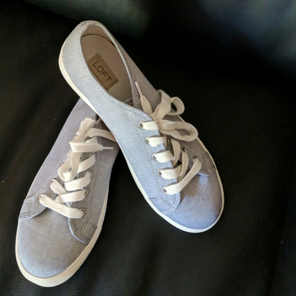 Darling blue canvas tennis shoes NWOB